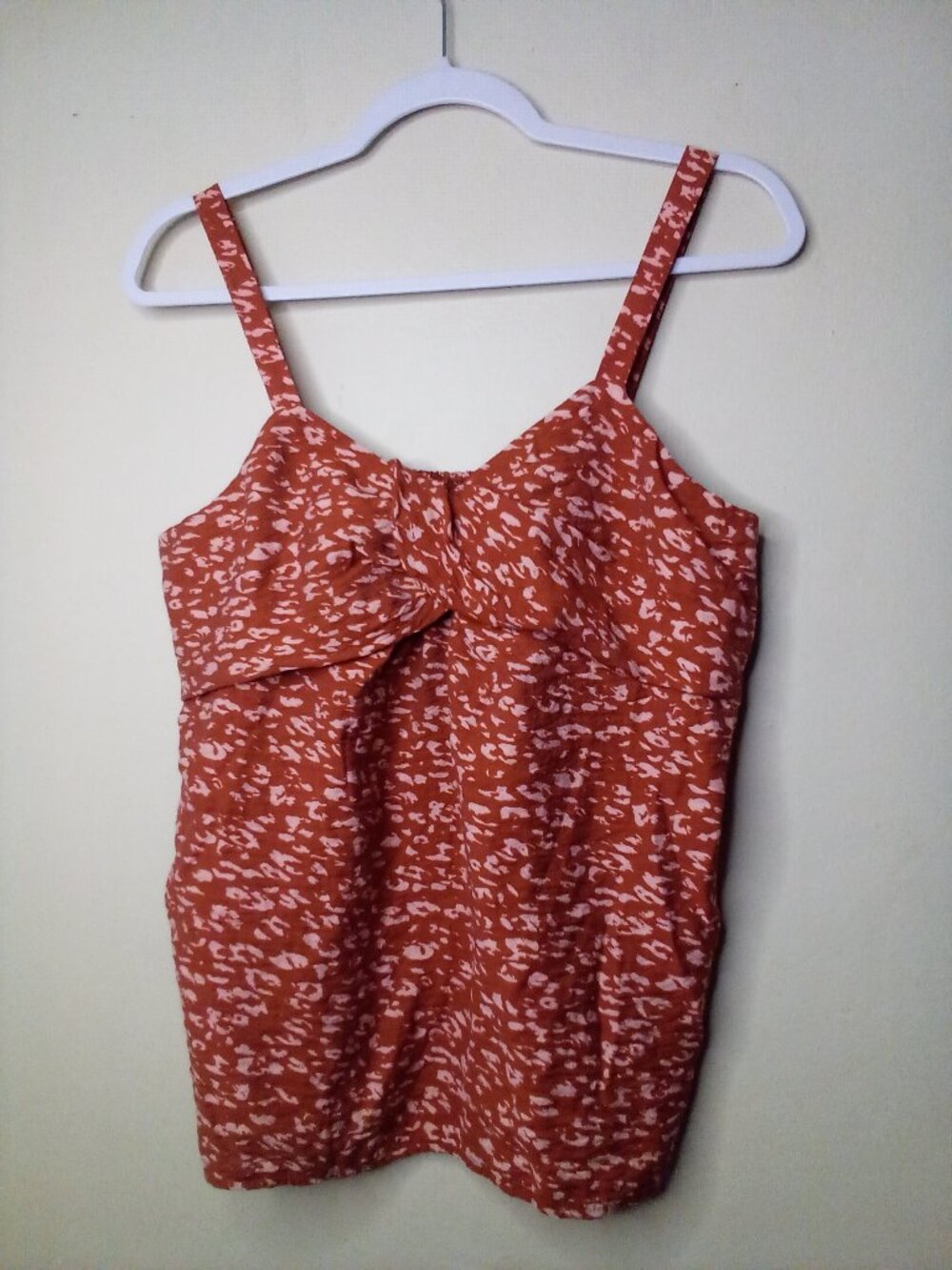 Simply Vera Vera Wang Blouse Women S Sleeveless Smock Back Pattern Brown Pink